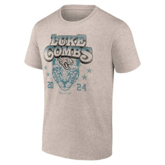 Luke Combs x Jacksonville Jaguars Growin' Up and Gettin' Old Tour T-Shirt Tan