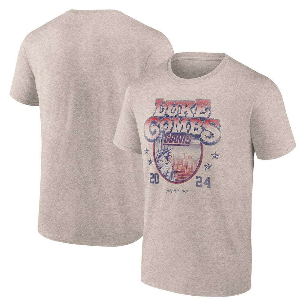 Luke Combs x New York Giants Growin' Up and Gettin' Old Tour T-Shirt Tan