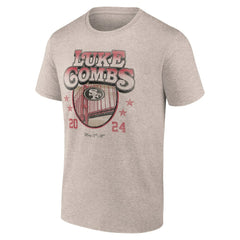 Luke Combs x San Francisco 49ers Growin' Up and Gettin' Old Tour T-Shirt Tan