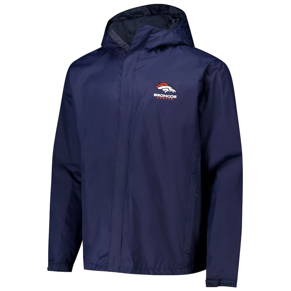 Denver Broncos Dunbrooke Tropic Waterproof Packable Full-Zip Hoodie Jacket  Navy
