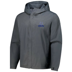 Indianapolis Colts Dunbrooke Tropic Waterproof Packable Full-Zip Hoodie Jacket  Graphite