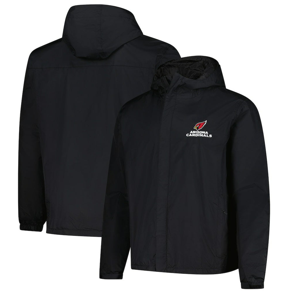 Arizona Cardinals Dunbrooke Tropic Waterproof Packable Full-Zip Hoodie Jacket  Black