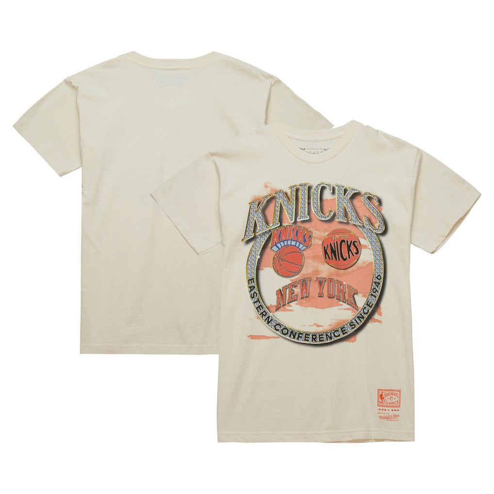 New York Knicks Hardwood Classics Vintage Soul Crown Jewels T-Shirt Tan