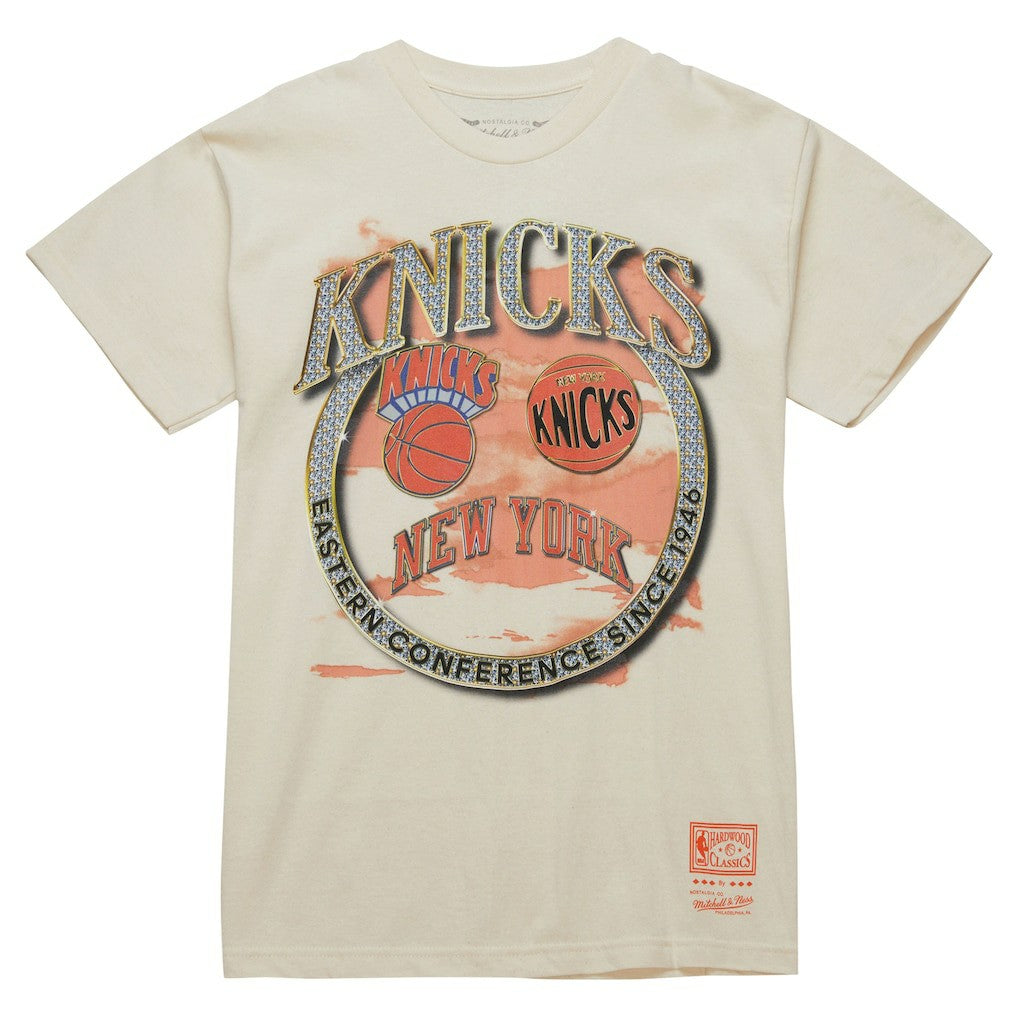New York Knicks Hardwood Classics Vintage Soul Crown Jewels T-Shirt Tan