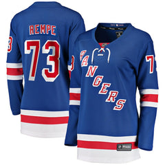 NHL Matt Rempe New York Rangers Fanatics Women's Home Breakaway Jersey - Blue