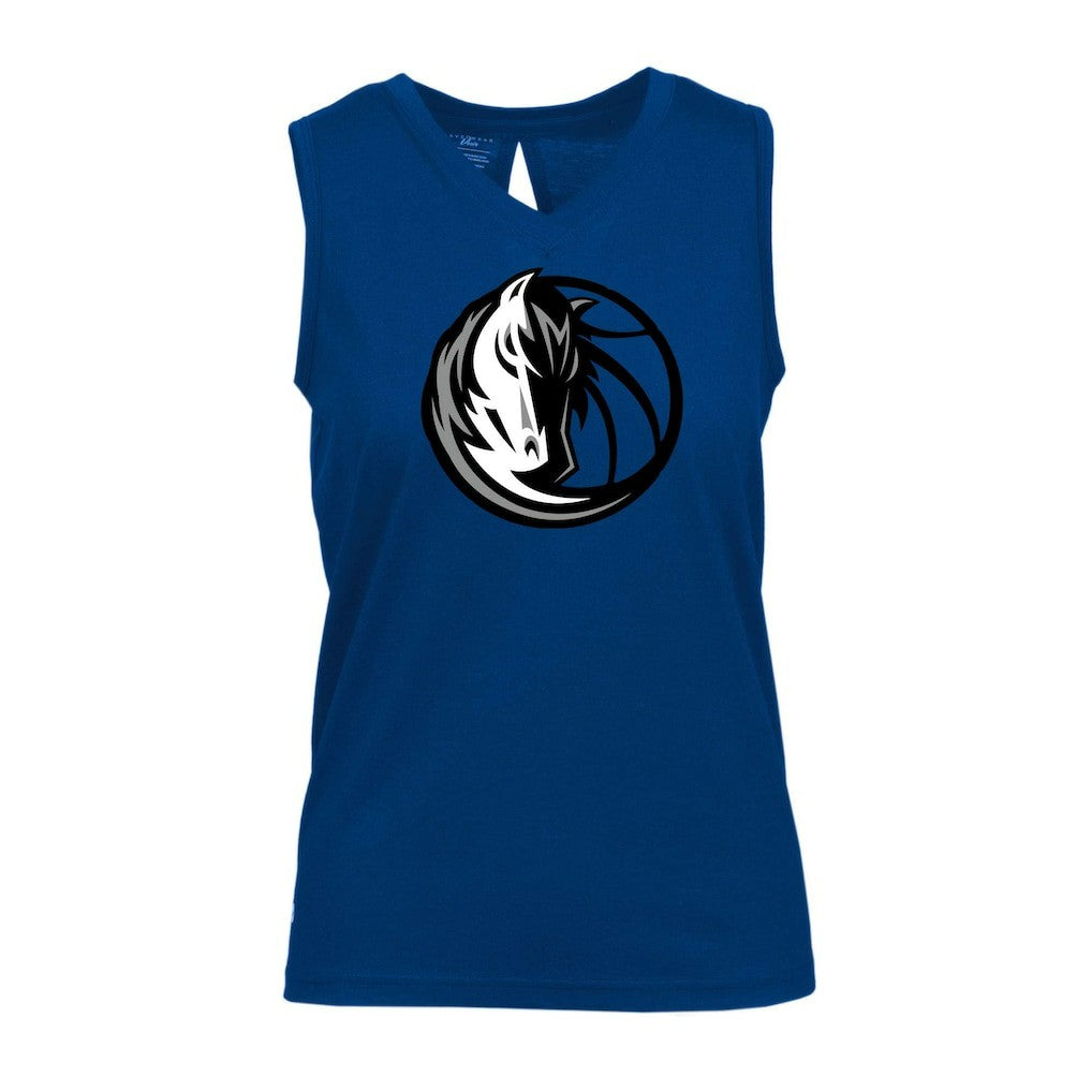 Dallas Mavericks Levelwear Women's Paisley Core V-Neck Tank Top Blue