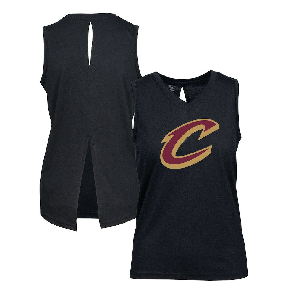 Cleveland Cavaliers Levelwear Women's Paisley Core V-Neck Tank Top Black