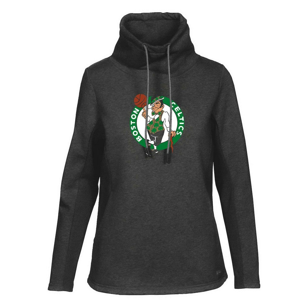 Boston Celtics Levelwear Women's Loop Core Funnel Neck Pullover Sweatshirt Black
