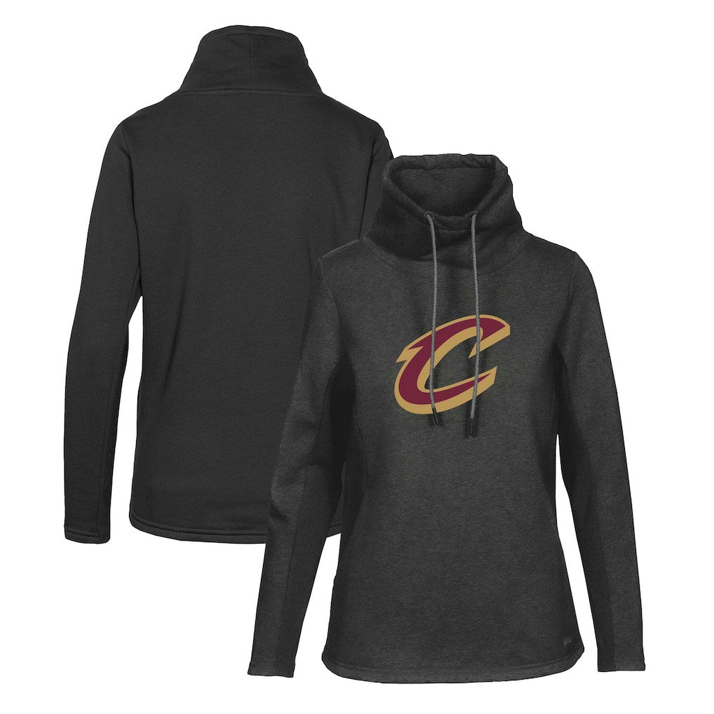 Cleveland Cavaliers Levelwear Women's Loop Core Funnel Neck Pullover Sweatshirt Black