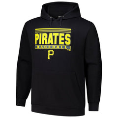Pittsburgh Pirates   Stack Fleece Pullover Hoodie - Black Hoodies