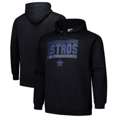 Houston Astros   Stack Fleece Pullover Hoodie - Black Hoodies