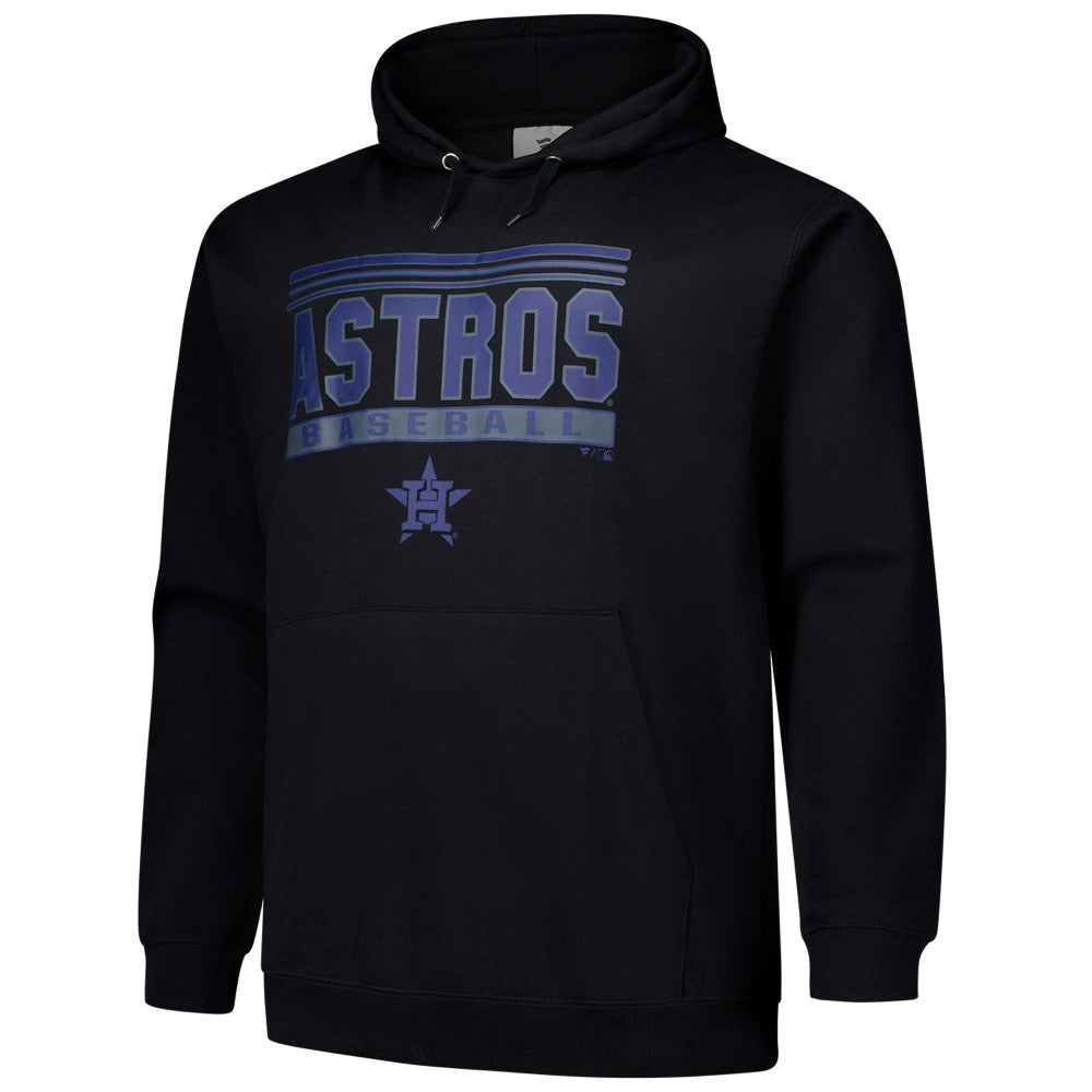 Houston Astros   Stack Fleece Pullover Hoodie - Black Hoodies