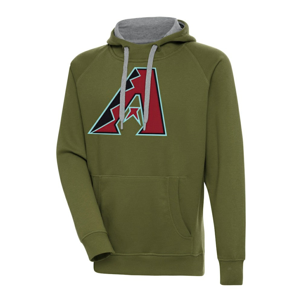 Arizona Diamondbacks Antigua Victory Pullover Hoodie - Olive Hoodies