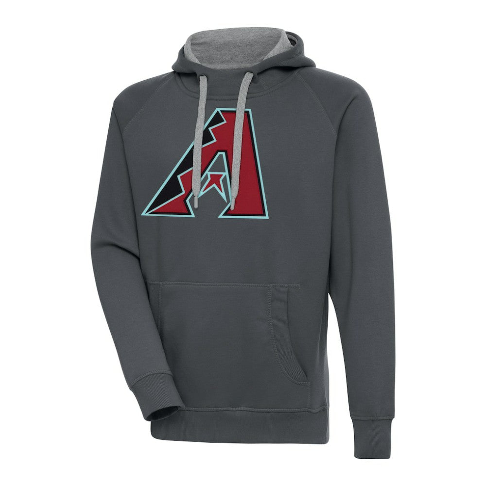 Arizona Diamondbacks Antigua Victory Pullover Hoodie - Charcoal Hoodies