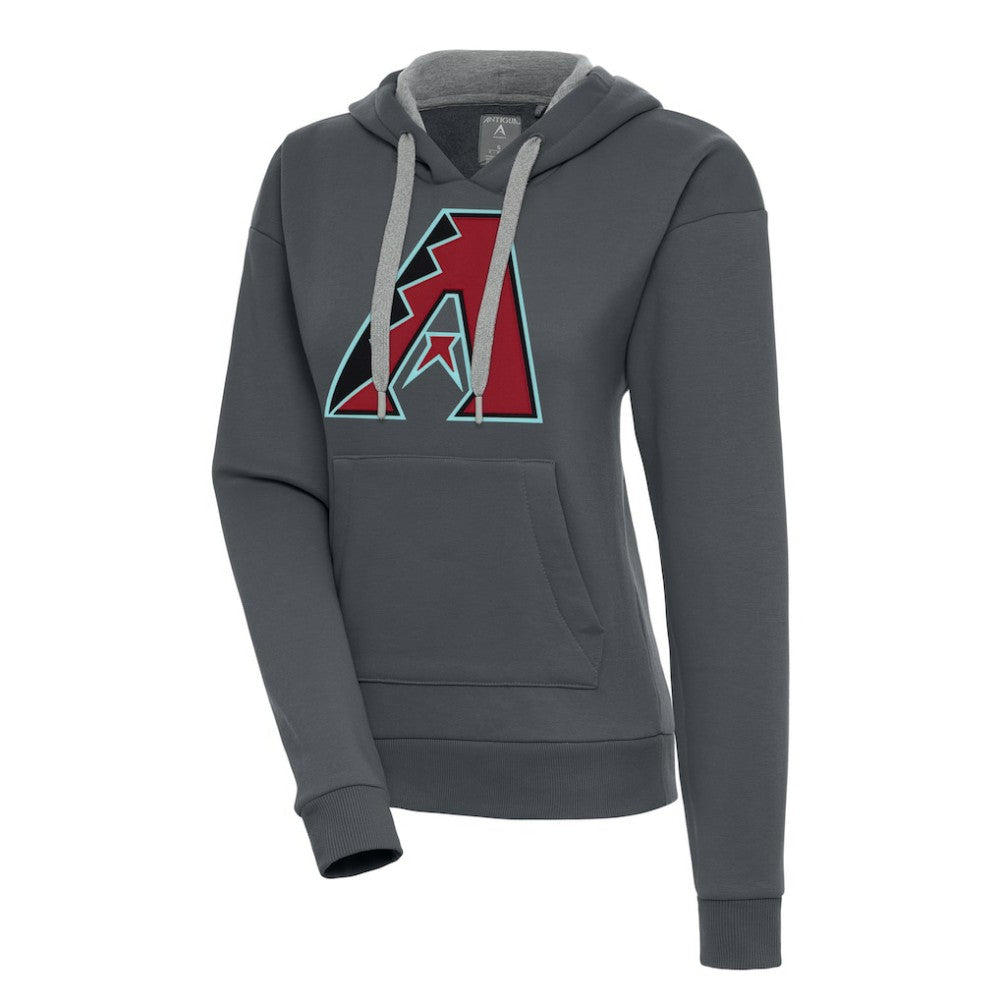 Arizona Diamondbacks Antigua Women's Victory Pullover Hoodie - Charcoal Hoodies