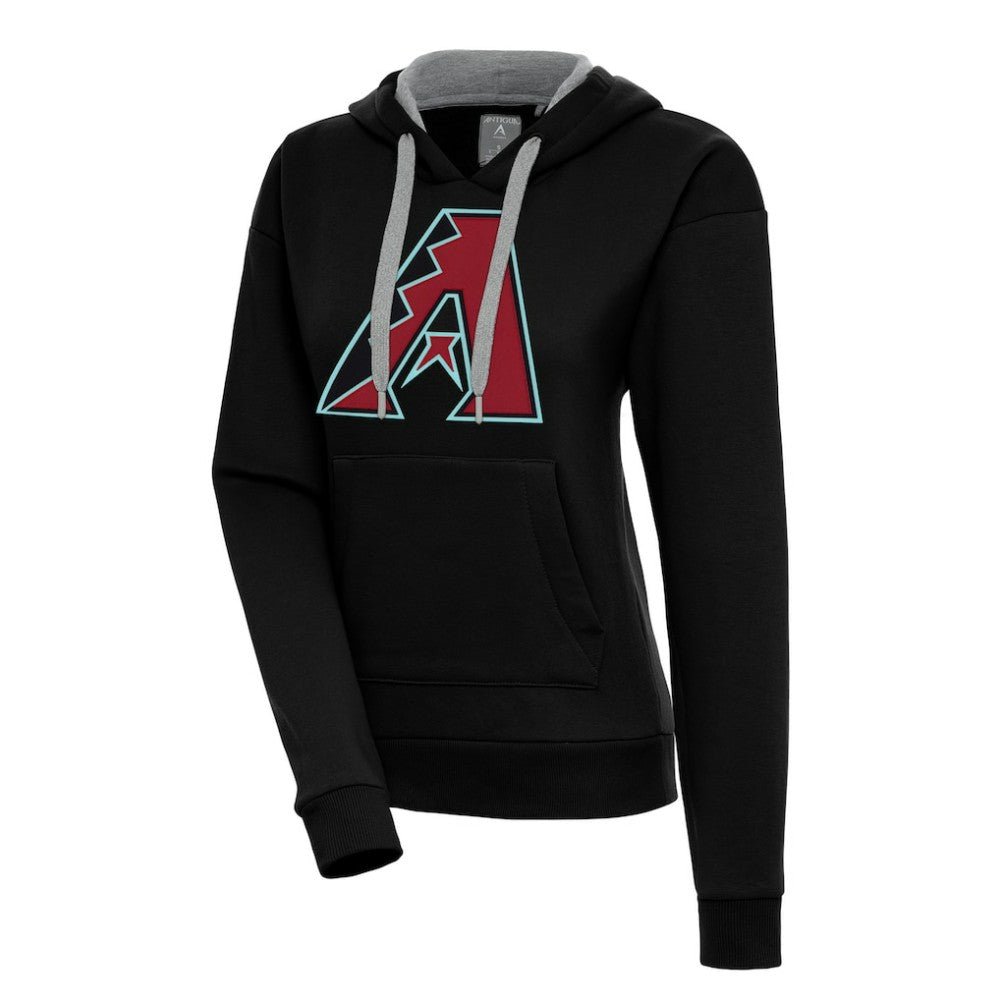 Arizona Diamondbacks Antigua Women's Victory Pullover Hoodie - Black Hoodies