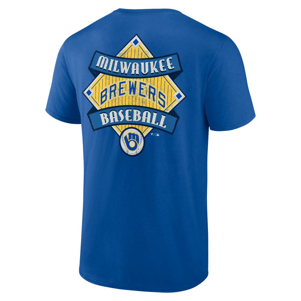 Milwaukee Brewers Cooperstown Collection Field Play T-Shirt - Royal T-shirts