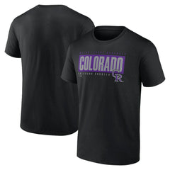 Colorado Rockies Blocked Out T-Shirt - Black T-shirts