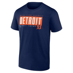 Detroit Tigers Blocked Out T-Shirt - Navy T-shirts