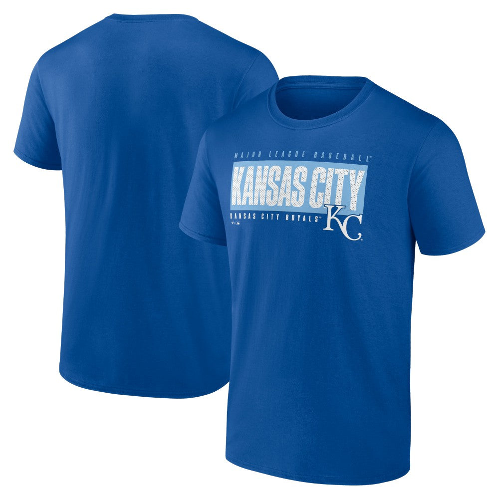 Kansas City Royals Blocked Out T-Shirt - Royal T-shirts