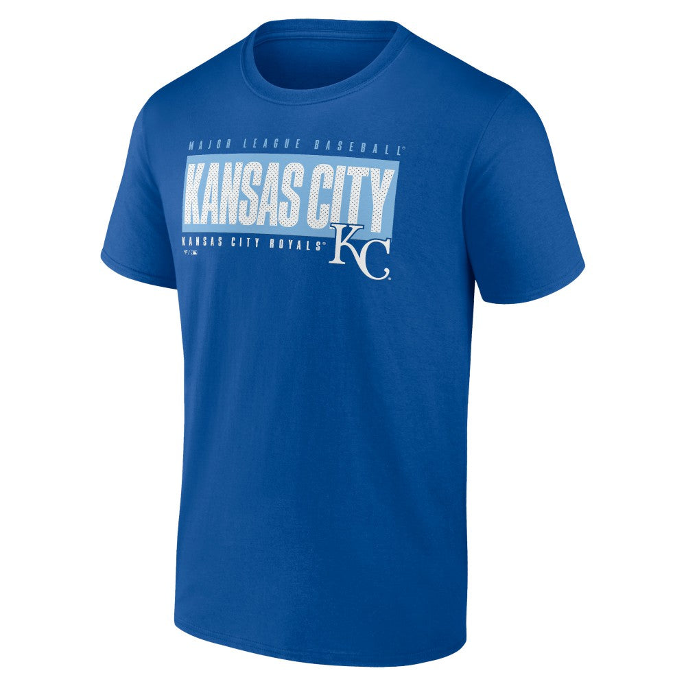 Kansas City Royals Blocked Out T-Shirt - Royal T-shirts