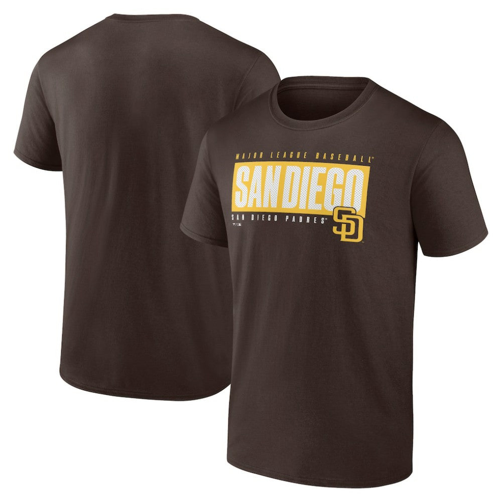 San Diego Padres Blocked Out T-Shirt - Brown T-shirts