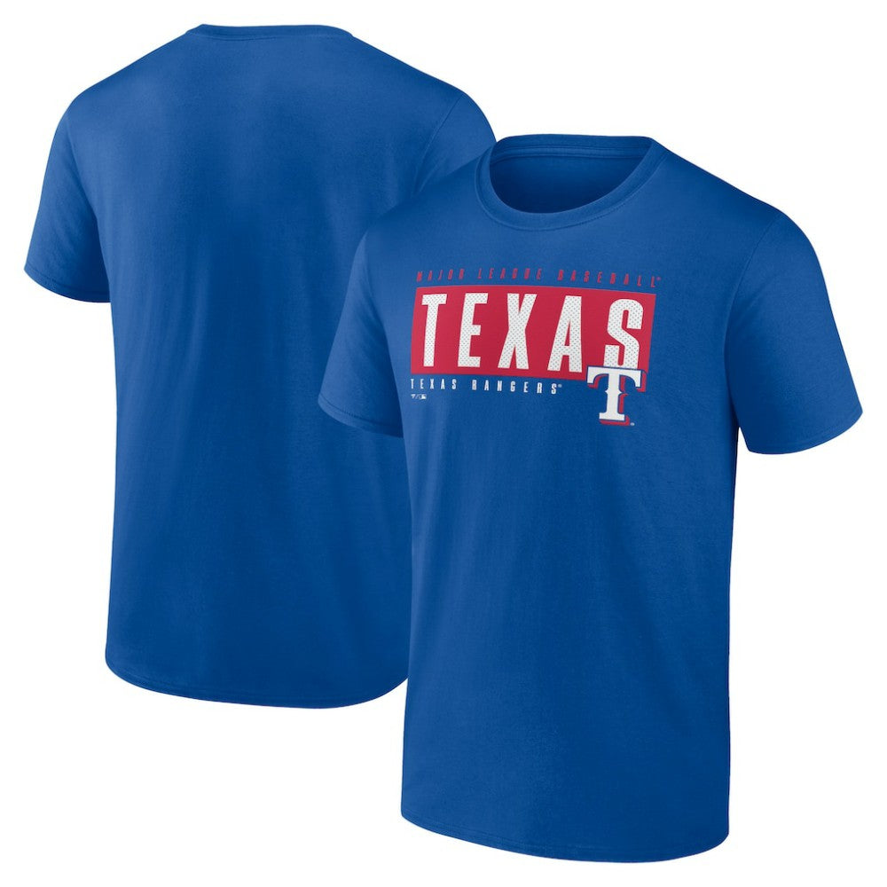 Texas Rangers Blocked Out T-Shirt - Royal T-shirts