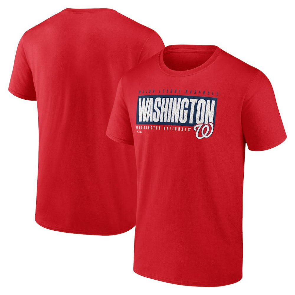 Washington Nationals Blocked Out T-Shirt - Red T-shirts