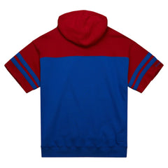 New York Giants Off Field Vintage Logo Short Sleeve Pullover Hoodie Royal