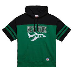 New York Jets Off Field Vintage Logo Short Sleeve Pullover Hoodie Kelly Green