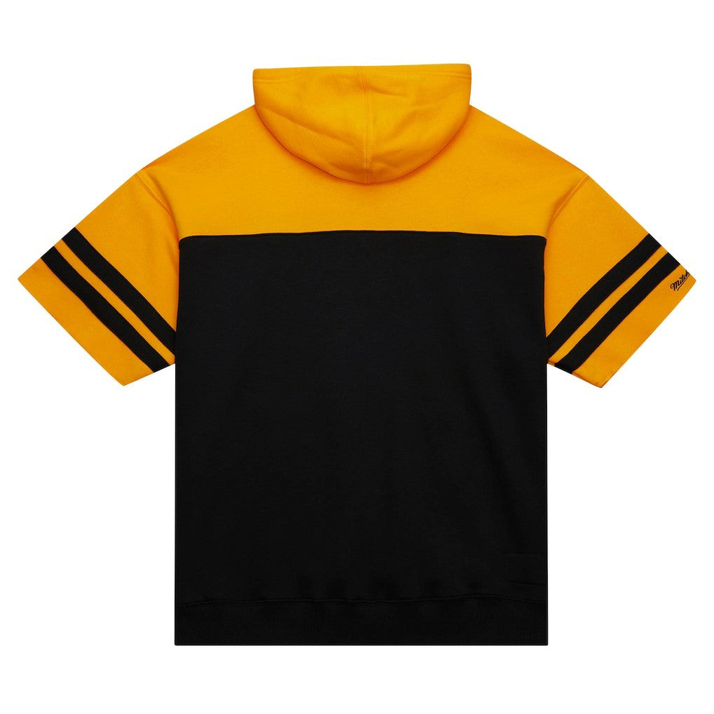 Pittsburgh Steelers Off Field Vintage Logo Short Sleeve Pullover Hoodie Black