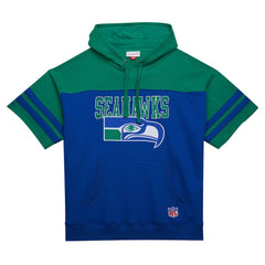 Seattle Seahawks Off Field Vintage Logo Short Sleeve Pullover Hoodie Royal