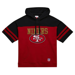 San Francisco 49ers Off Field Vintage Logo Short Sleeve Pullover Hoodie Scarlet