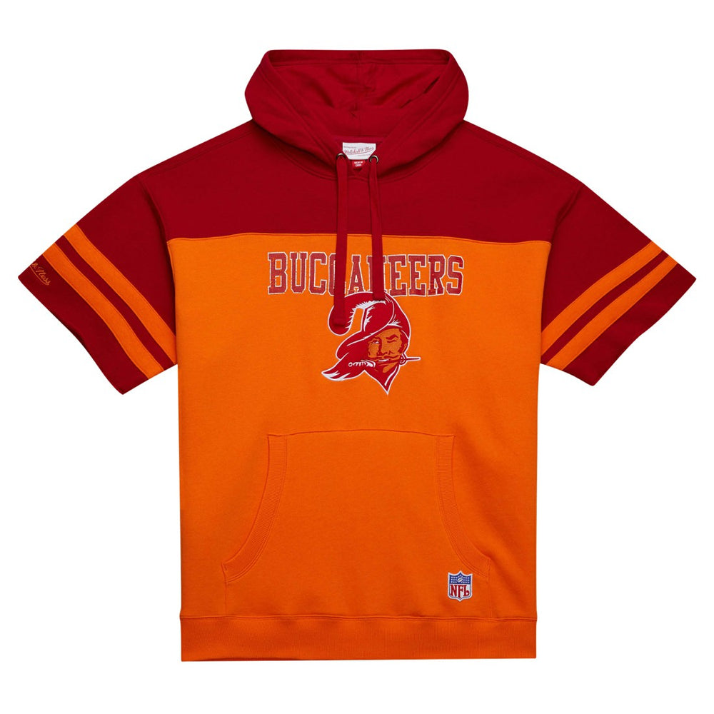 Tampa Bay Buccaneers Off Field Vintage Logo Short Sleeve Pullover Hoodie Orange