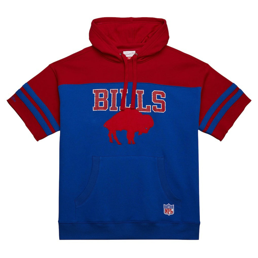 Buffalo Bills Off Field Vintage Logo Short Sleeve Pullover Hoodie Royal