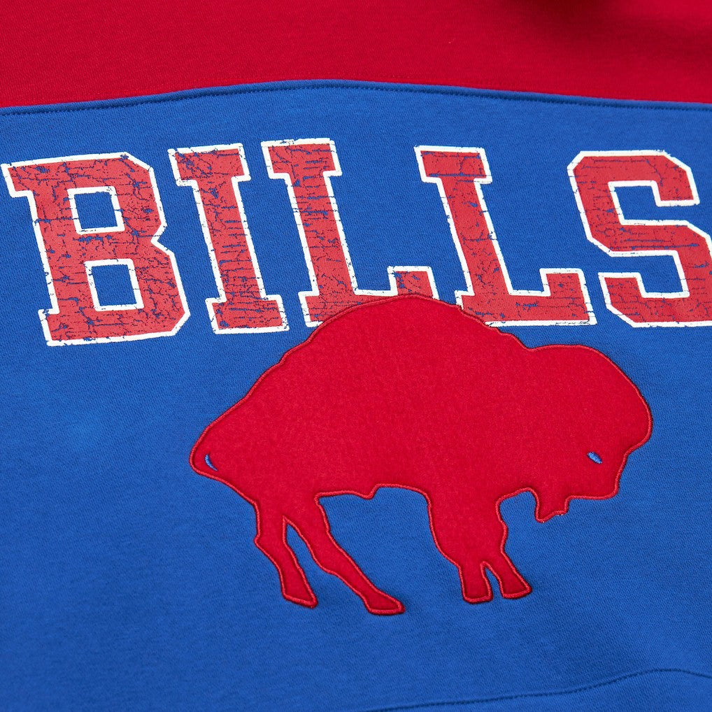 Buffalo Bills Off Field Vintage Logo Short Sleeve Pullover Hoodie Royal