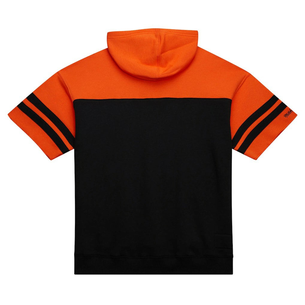 Cincinnati Bengals Off Field Vintage Logo Short Sleeve Pullover Hoodie Black