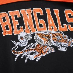 Cincinnati Bengals Off Field Vintage Logo Short Sleeve Pullover Hoodie Black