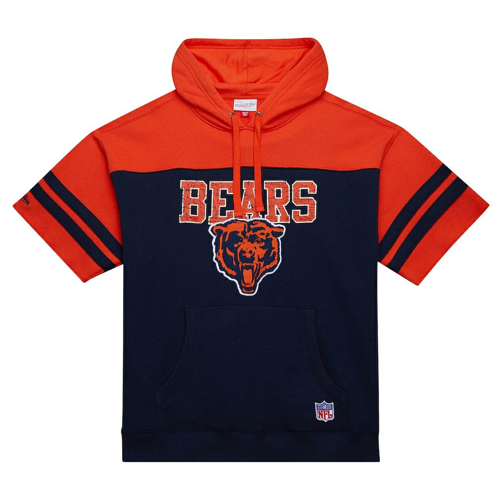 Chicago Bears Off Field Vintage Logo Short Sleeve Pullover Hoodie Navy