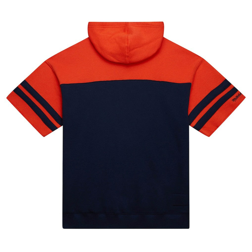 Chicago Bears Off Field Vintage Logo Short Sleeve Pullover Hoodie Navy