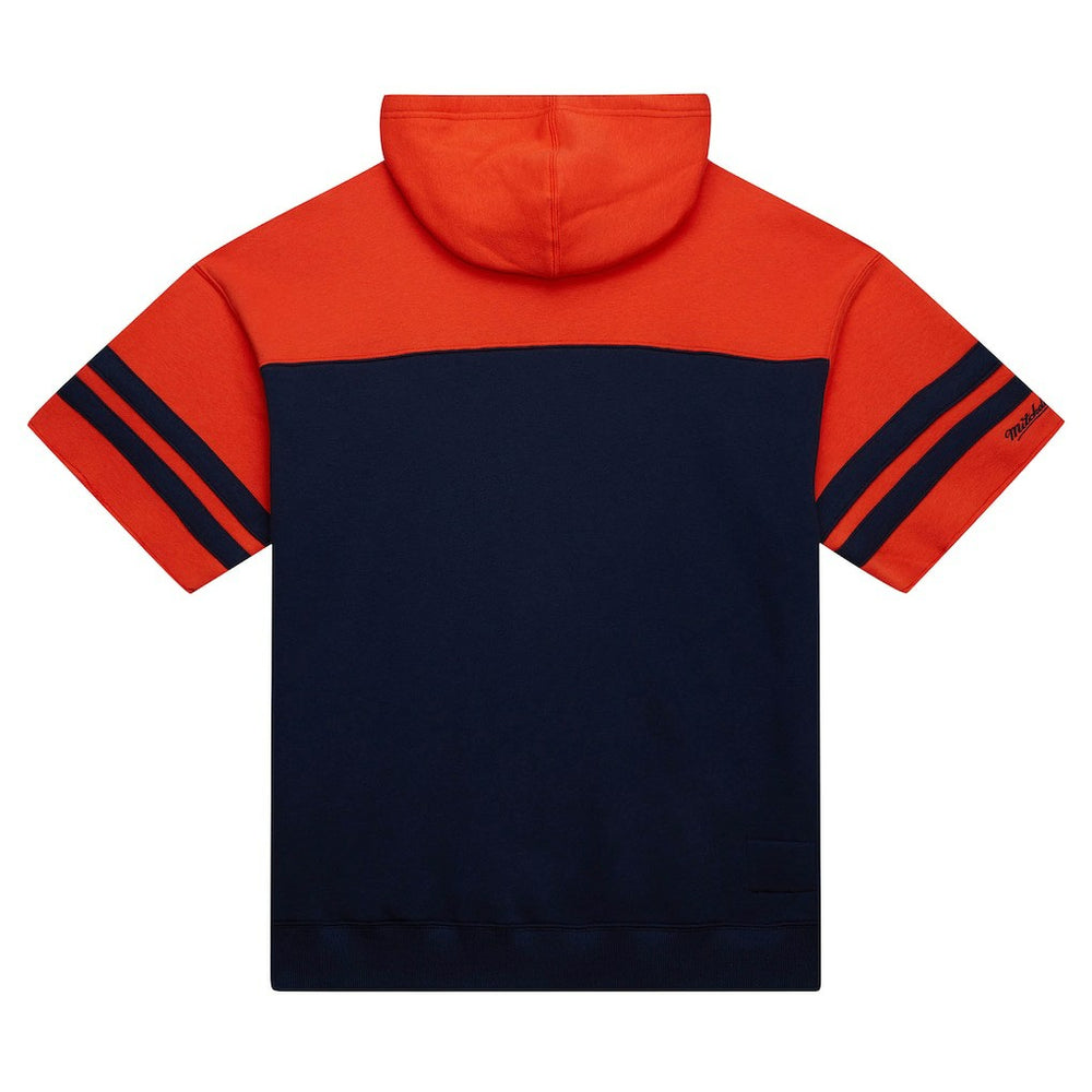 Chicago Bears Off Field Vintage Logo Short Sleeve Pullover Hoodie Navy