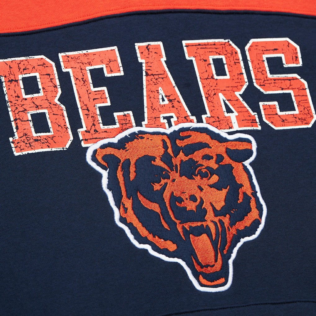 Chicago Bears Off Field Vintage Logo Short Sleeve Pullover Hoodie Navy