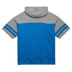 Detroit Lions Off Field Vintage Logo Short Sleeve Pullover Hoodie Blue