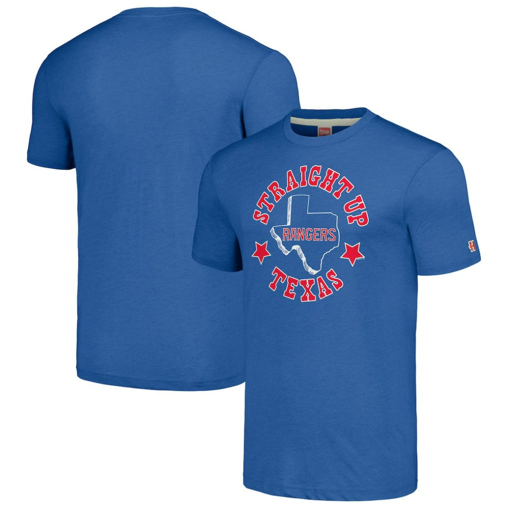 Texas Rangers Homage Hyper Local Tri-Blend T-Shirt - Royal T-shirts