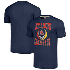 St. Louis Cardinals Homage Grateful Dead Tri-Blend T-Shirt - Navy T-shirts