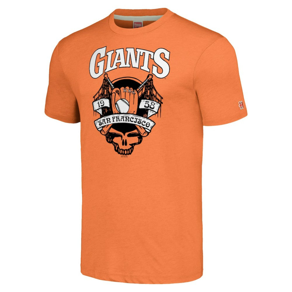 San Francisco Giants Homage Grateful Dead Tri-Blend T-Shirt - Orange T-shirts