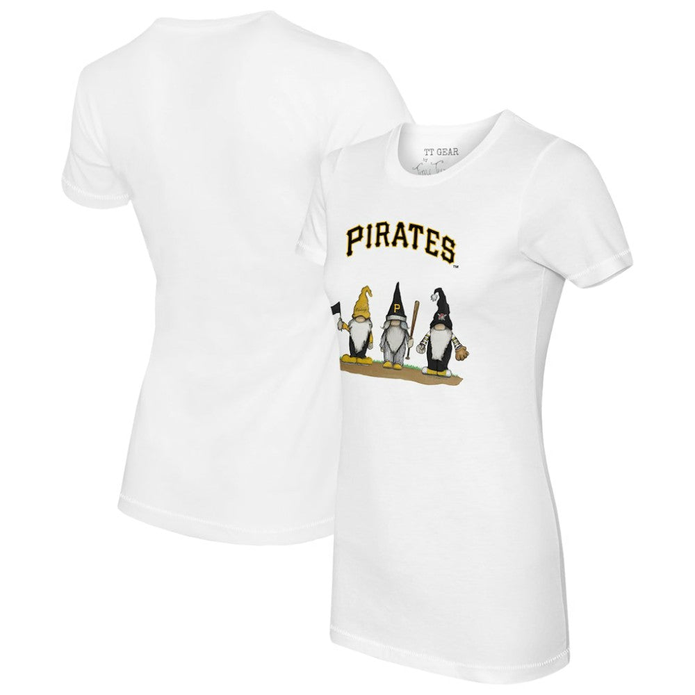 Pittsburgh Pirates Tiny Turnip Women's Gnomes T-Shirt - White T-shirts
