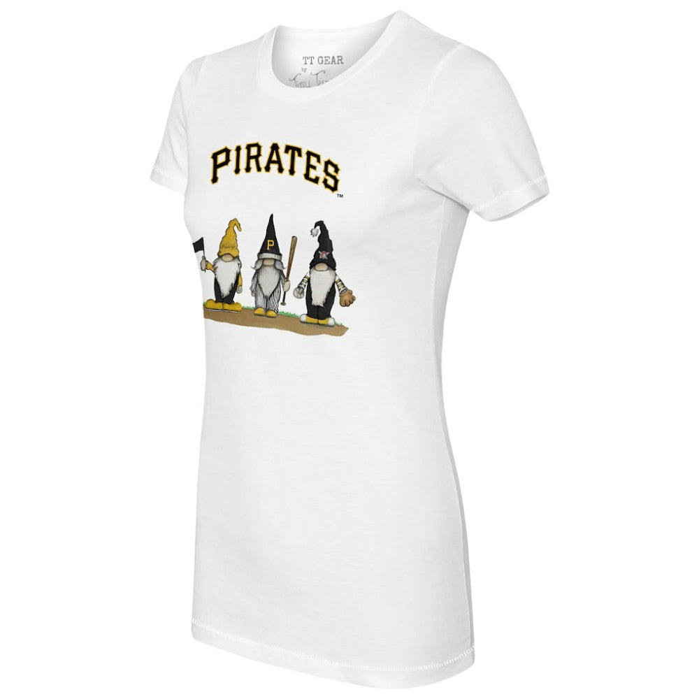 Pittsburgh Pirates Tiny Turnip Women's Gnomes T-Shirt - White T-shirts