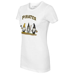 Pittsburgh Pirates Tiny Turnip Women's Gnomes T-Shirt - White T-shirts