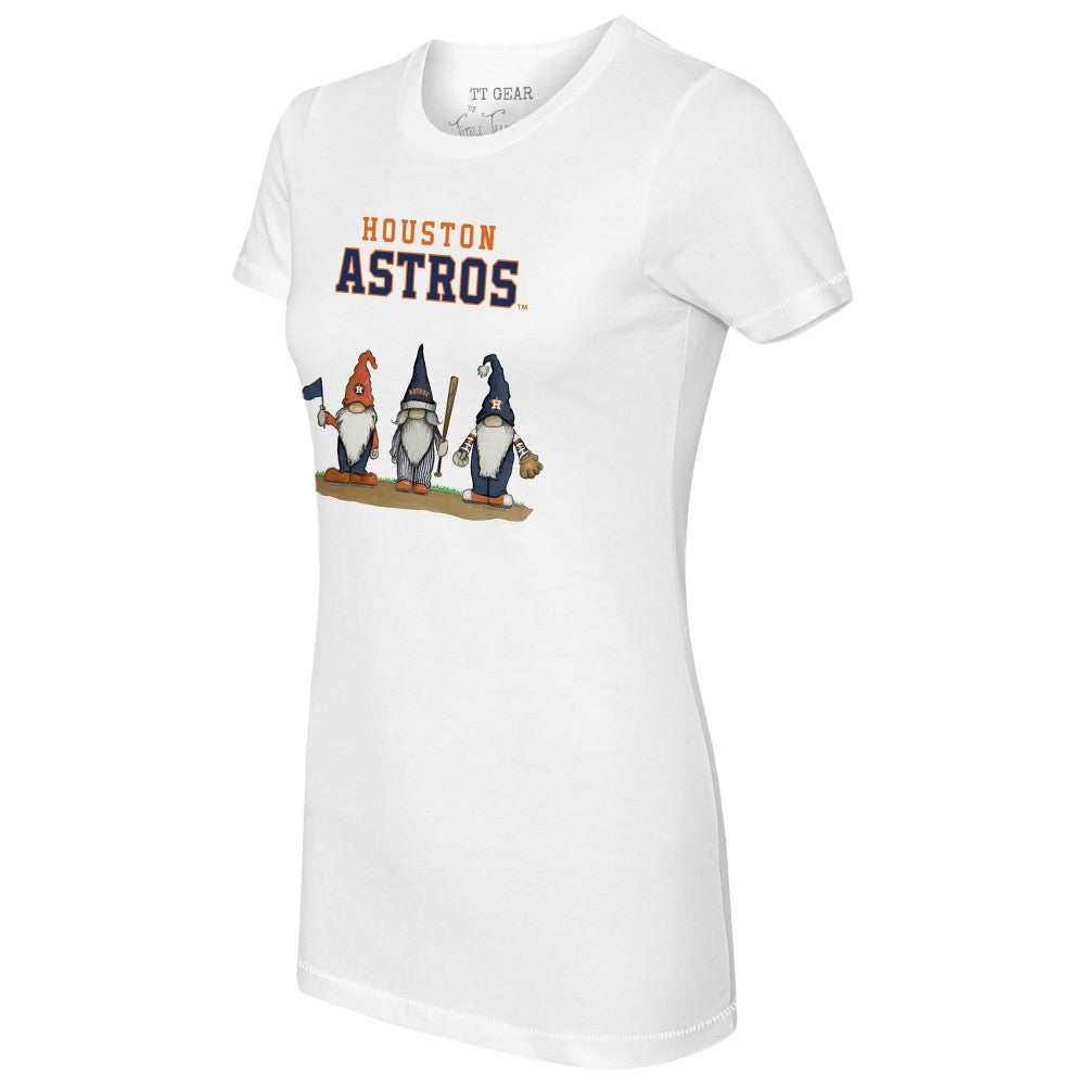 Houston Astros Tiny Turnip Women's Gnomes T-Shirt - White T-shirts